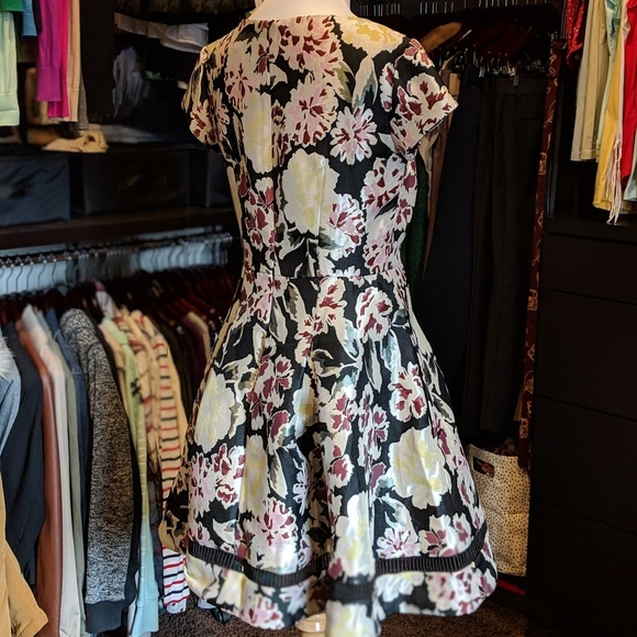 French Connection Floral Jacquard Skater Dress - Picture 5 of 6